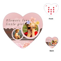 Flower  Girl - Playing Cards Single Design (Heart)
