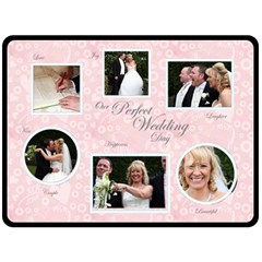  Perfect Wedding Day Gift Fleece Template Pink - Fleece Blanket (Large)