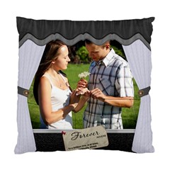 Charcoal/White Pillow - Standard Cushion Case (Two Sides)