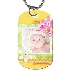 baby flower tag - Dog Tag (Two Sides)