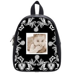 Art Nouveau Black & White mini backpack schoolbag - School Bag (Small)