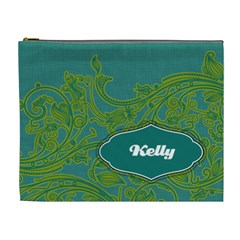 Turquoise & Lime Green XL Cosmetic Bag - Cosmetic Bag (XL)