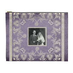 Art Nouveau lavendar lace extra Large cosmetic bag - Cosmetic Bag (XL)