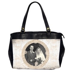 Art Nouveau Antique lace oversized office bag - Oversize Office Handbag (2 Sides)