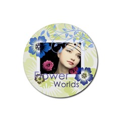 flower - Rubber Coaster (Round)