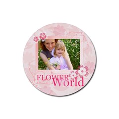 flower - Rubber Coaster (Round)