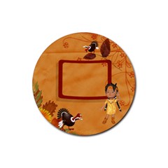 Thanksgiving 7 - Rubber Coaster (Round)