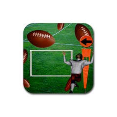 Football Coaster7 - Rubber Square Coaster (4 pack)