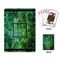 art nouveau green playing cards - Playing Cards Single Design (Rectangle)