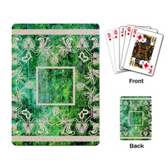 art nouveau green lace playing cards - Playing Cards Single Design (Rectangle)