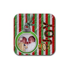 Joy Christmas Coaster - Rubber Coaster (Square)