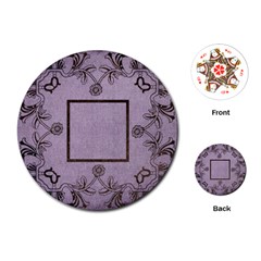 art nouveau purple round playing cards - Playing Cards Single Design (Round)