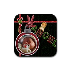 Angel  Christmas Coaster - Rubber Coaster (Square)