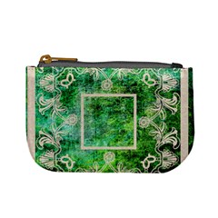 art nouveau green lace mini coin purse