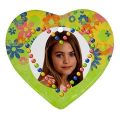Heart ornament-Flowers & heart - Ornament (Heart)