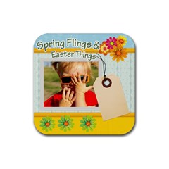 spring flings - Rubber Coaster (Square)