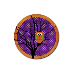 halloween coaster3 - Rubber Coaster (Round)