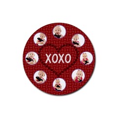 valentine coaster template - Rubber Round Coaster (4 pack)