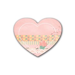 Heart Coaster- cupcake - Rubber Coaster (Heart)