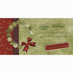 4x8 horizontal Holiday Wreath card - 4  x 8  Photo Cards