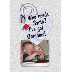 Grandma Christmas Card - Greeting Card 5  x 7 