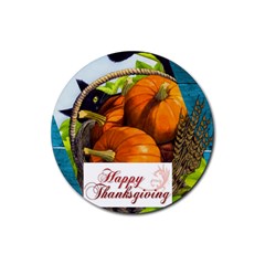 Thanksgiving Coaster - Rubber Round Coaster (4 pack)
