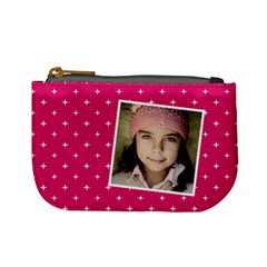 Casual  purse pink with your name - Mini Coin Purse