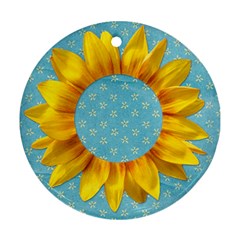 Sunflower round ornament - Round Ornament (Two Sides)