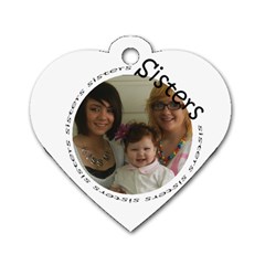 Sisters Hear Tag - Dog Tag Heart (One Side)