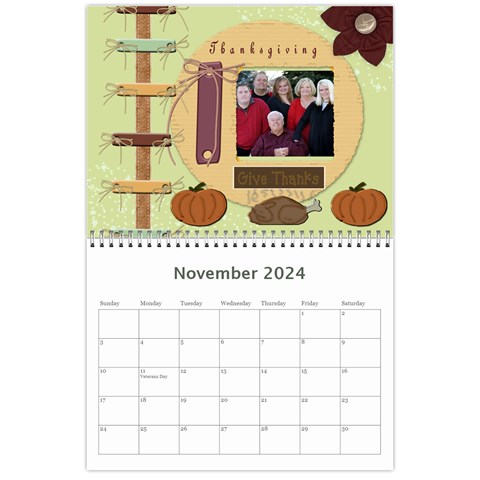 12 Month 2024 Calendar Template Nov 2024