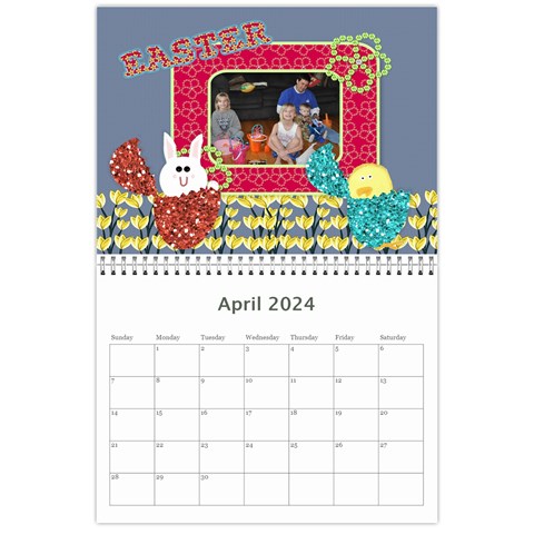 12 Month 2024 Calendar Template Apr 2024