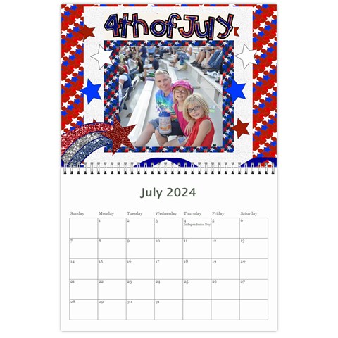 12 Month 2024 Calendar Template Jul 2024