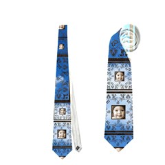 Art Nouveau sky blue clouds double sided tie - Necktie (Two Side)