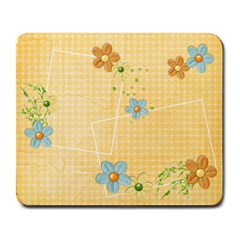 Orange flowers mousepad - Large Mousepad