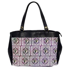 Art Nouveau Multi Frame deep purple lace oversized bag - Oversize Office Handbag (2 Sides)