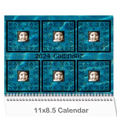 2024 Art Nouveau Pool Cool Calendar - Wall Calendar 11  x 8.5  (12-Months)