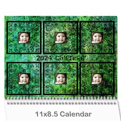 Art Nouveau Green Dream Calendar 2024 - Wall Calendar 11  x 8.5  (12-Months)