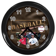 Baseball Wall Clock - Wall Clock (Black)