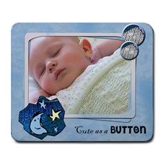 Cute as a button BOY - Mousepad - Large Mousepad