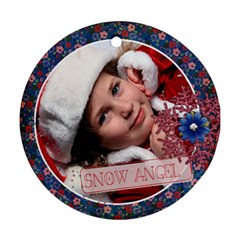 Snow Angel ornament - Round Ornament (Two Sides)