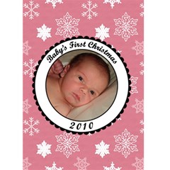 Baby s First Christmas 2010 5x7 Greeting Card - Greeting Card 5  x 7 