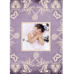 purple lace Christmas Card - Greeting Card 5  x 7 