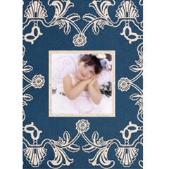 midnight blue lace Christmas Card - Greeting Card 5  x 7 