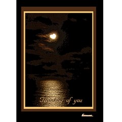 Heart Moon Edge thinking of you 5x7 card - Greeting Card 5  x 7 