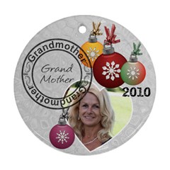 Grandmother Christmas Ornament - Round Ornament (Two Sides)