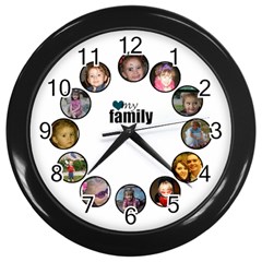 Family clock - Wall Clock (Black)