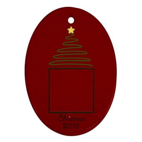 Christmas Oval Ornament By Mim Front