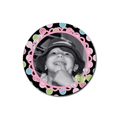 cute photo coaster 2 - Rubber Round Coaster (4 pack)