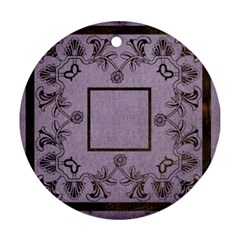 art nouveau purple round single side ornament - Ornament (Round)