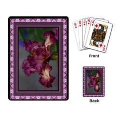 purple iris 3 playing cards - Playing Cards Single Design (Rectangle)